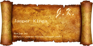Jasper Kinga névjegykártya